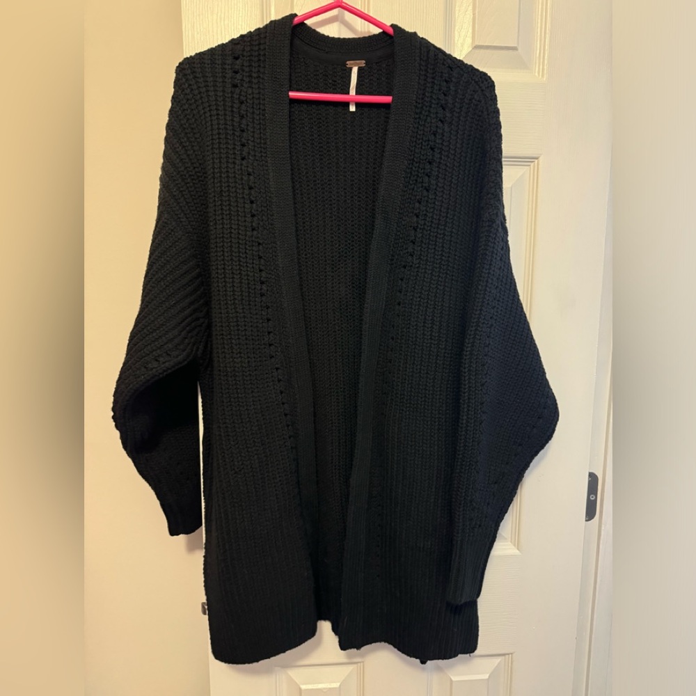 Free People Nightingale Cardi in BLACK, Size Small